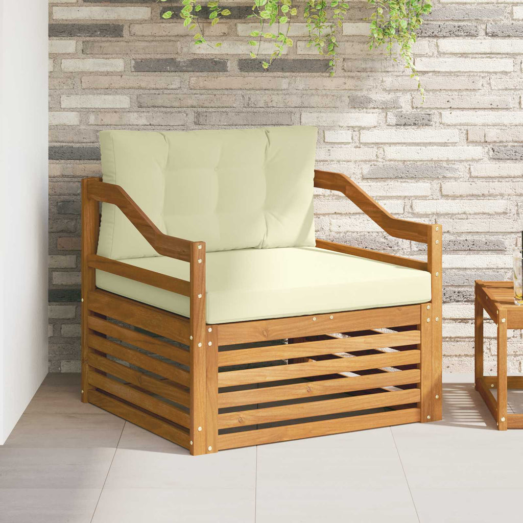 Outdoor-Sofagarnitur Massivholz Akazie Natur