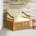Outdoor-Sofagarnitur Massivholz Akazie Natur