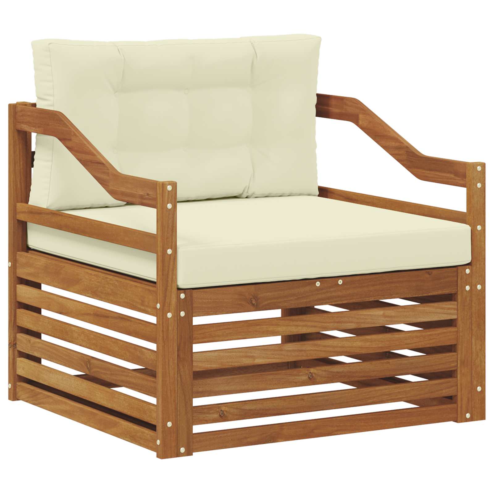 Outdoor-Sofagarnitur Massivholz Akazie Natur