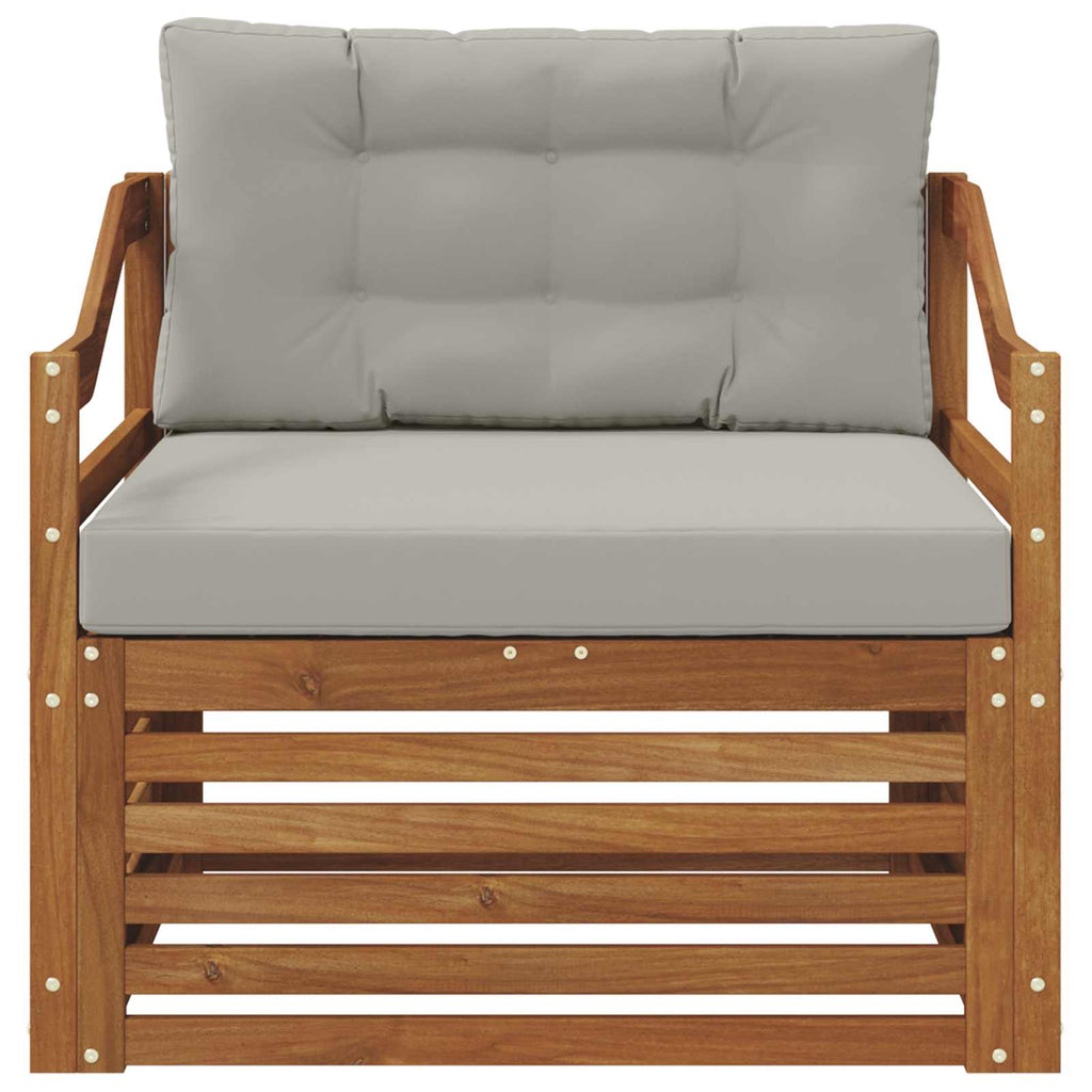 Outdoor-Sofa Natürlich und Hellgrau