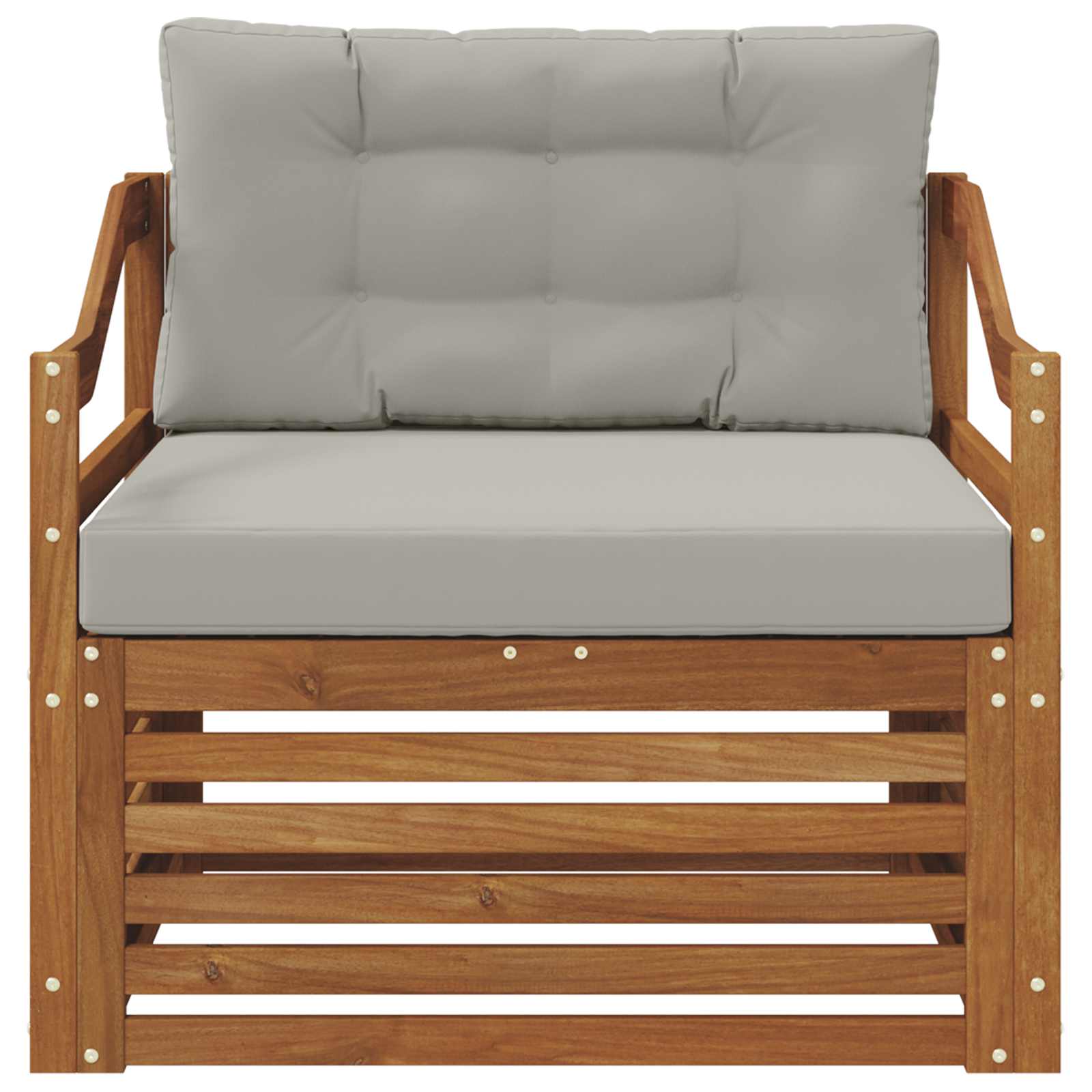 Outdoor-Sofa Natürlich und Hellgrau