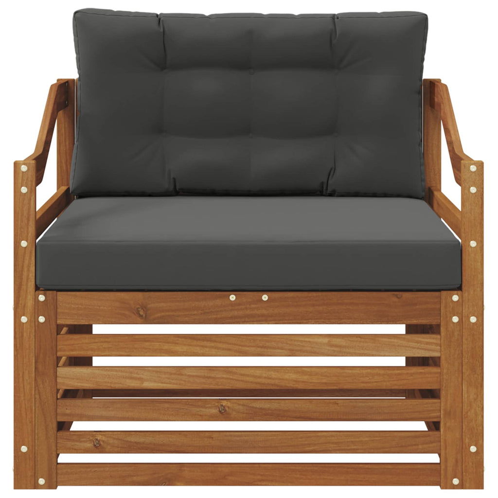 Outdoor-Sofagarnitur Massivholz Akazie Natur