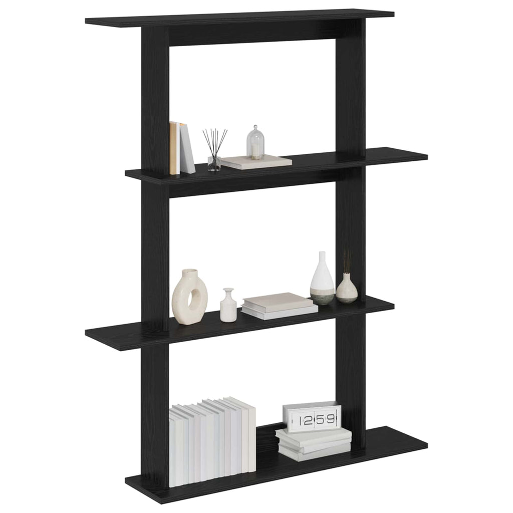 Wandeinheit Schwarz 100 x 20 x 126 cm Holzwerkstoff