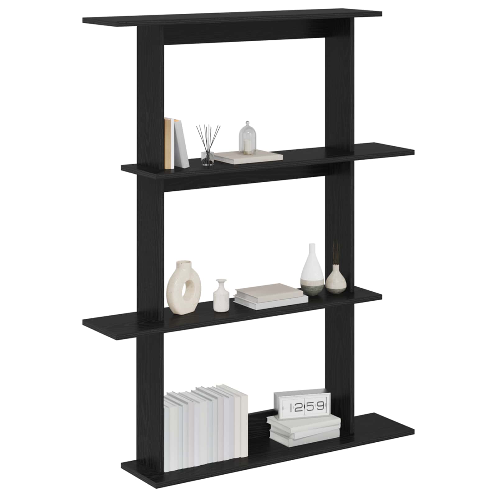 Wandeinheit Schwarz 100 x 20 x 126 cm Holzwerkstoff