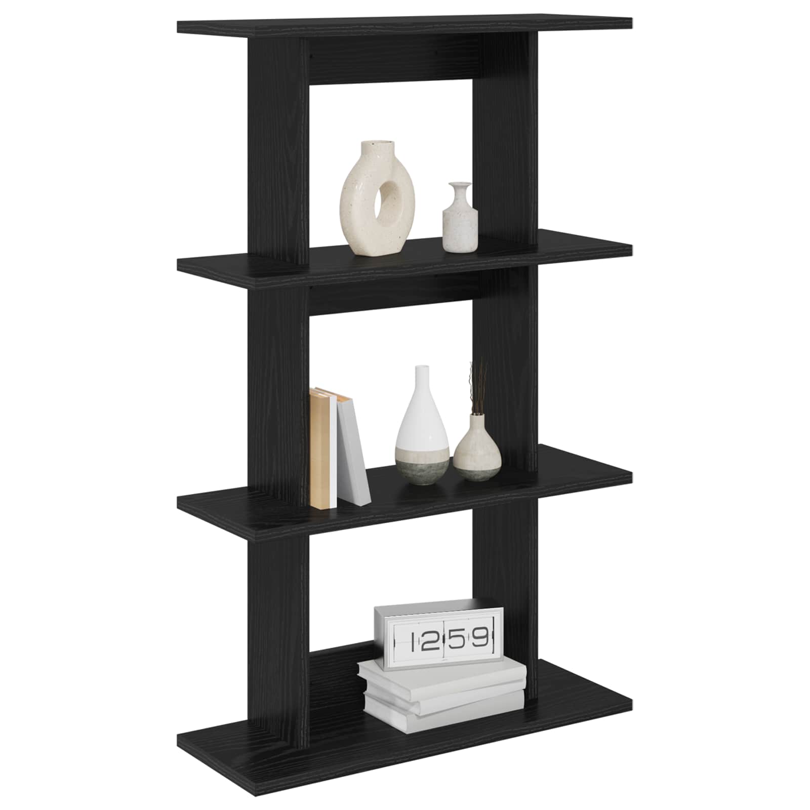 Wandregal Wandhalterung Schwarz 56 x 20 x 90 cm Holzwerkstoff