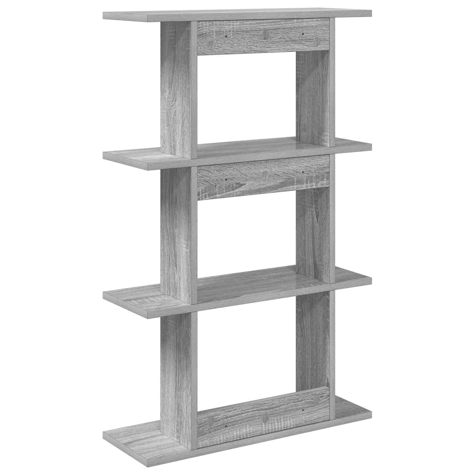 Wandregal Wandhalterung Grau 56 x 20 x 90 cm Holzwerkstoff