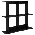 Wandregal Wandhalterung Schwarz 80 x 20 x 75 cm Holzwerkstoff