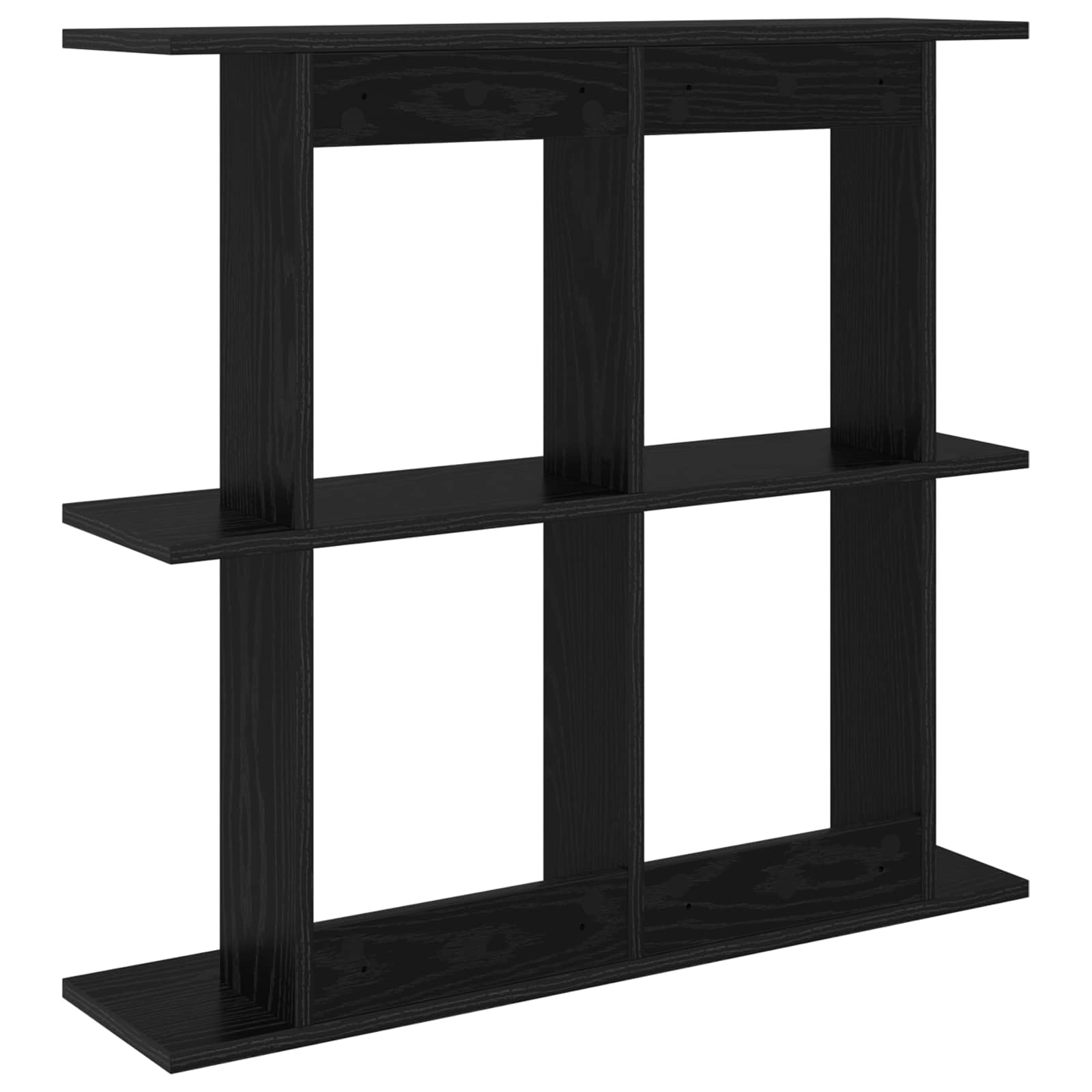 Wandregal Wandhalterung Schwarz 80 x 20 x 75 cm Holzwerkstoff