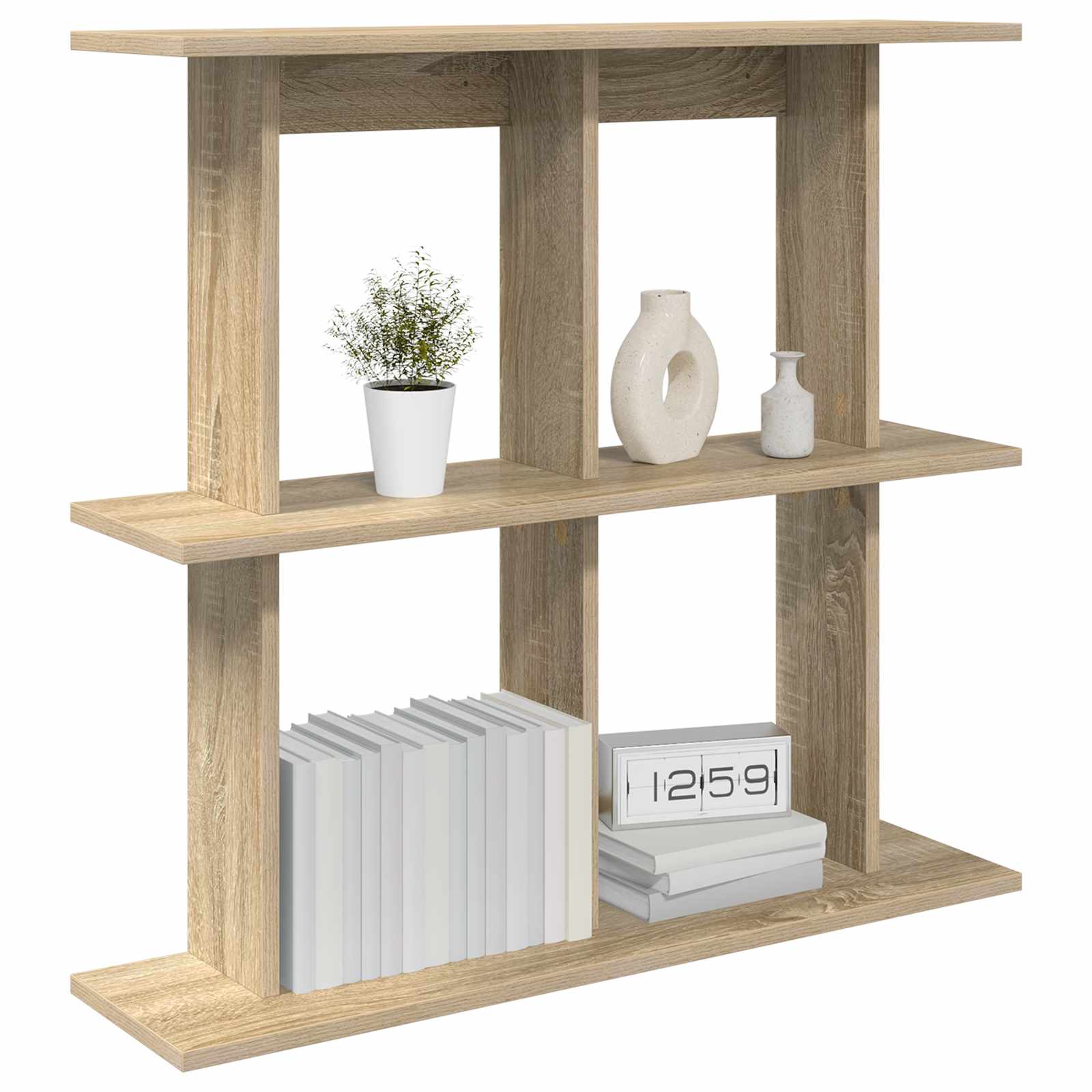 Wandregal Wandhalterung Braun 80 x 20 x 75 cm Holzwerkstoff