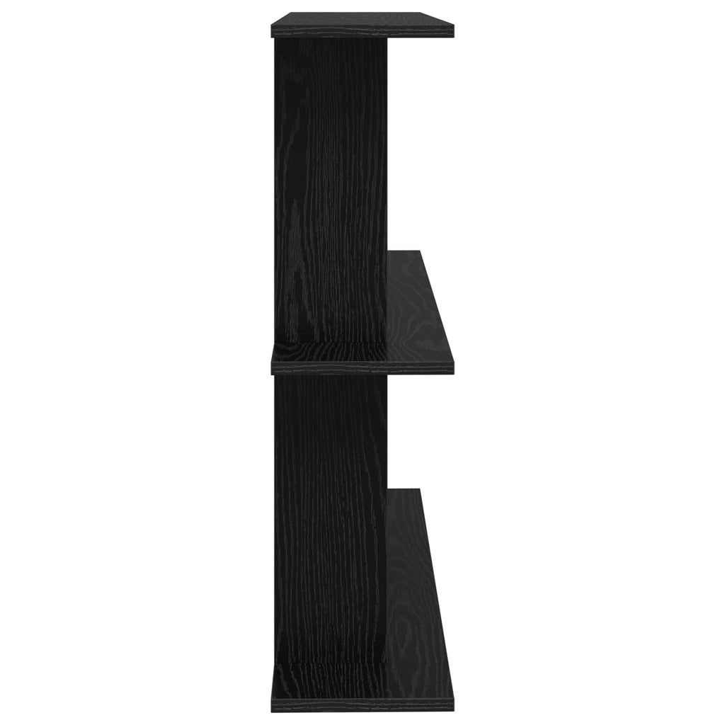 Wandregal Wandhalterung Schwarz 100 x 20 x 75 cm Holzwerkstoff