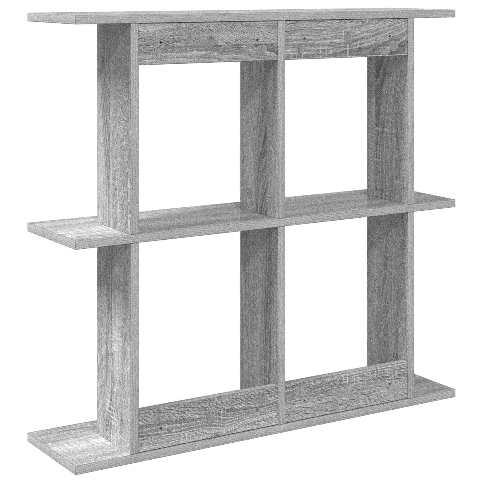 Wandregal Wandhalterung Grau 100 x 20 x 75 cm Holzwerkstoff
