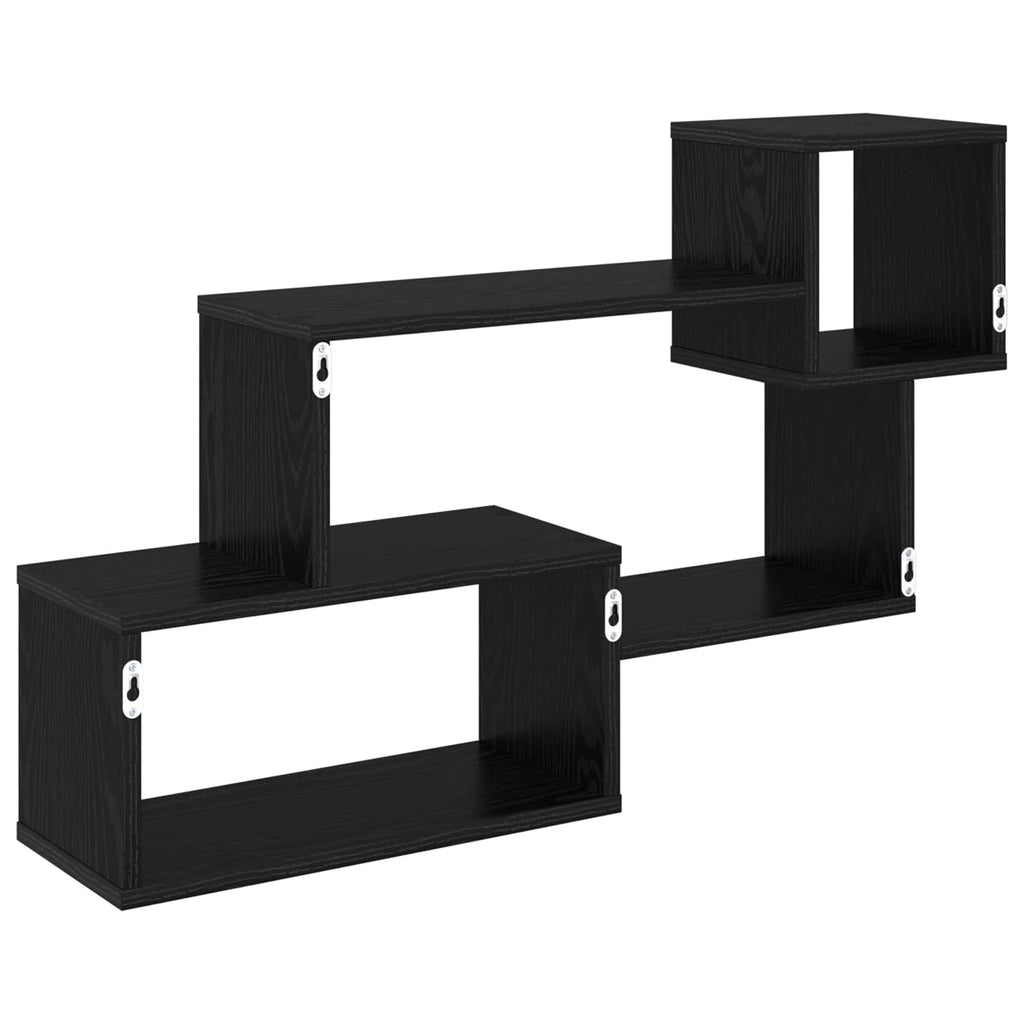 Schwebendes Regal Wandhalterung Schwarz 87 x 20 x 55 cm