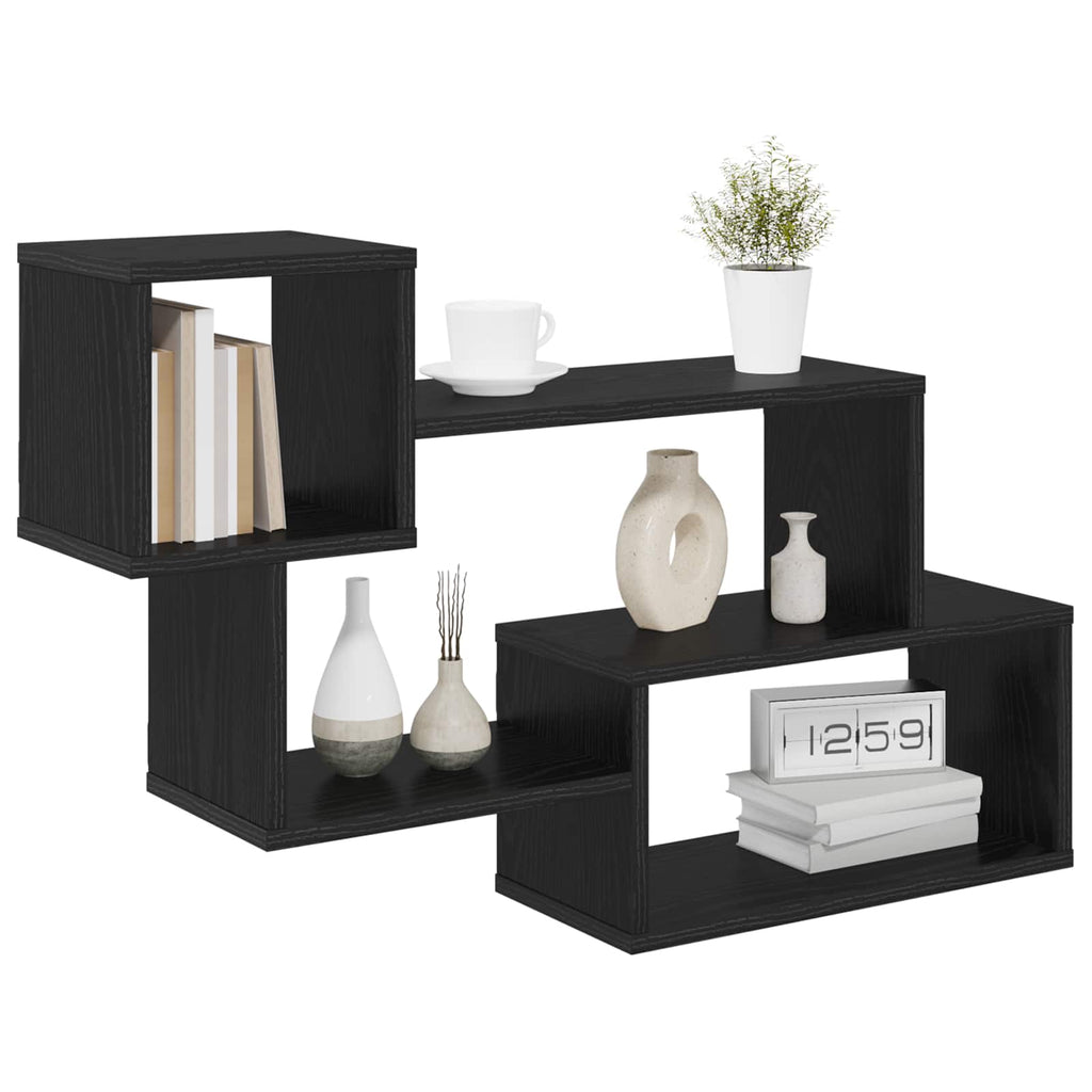 Schwebendes Regal Wandhalterung Schwarz 87 x 20 x 55 cm