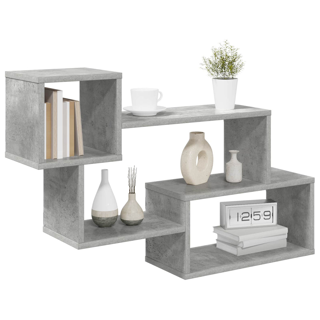 Schwebendes Regal Wandhalterung Grau 87 x 20 x 55 cm
