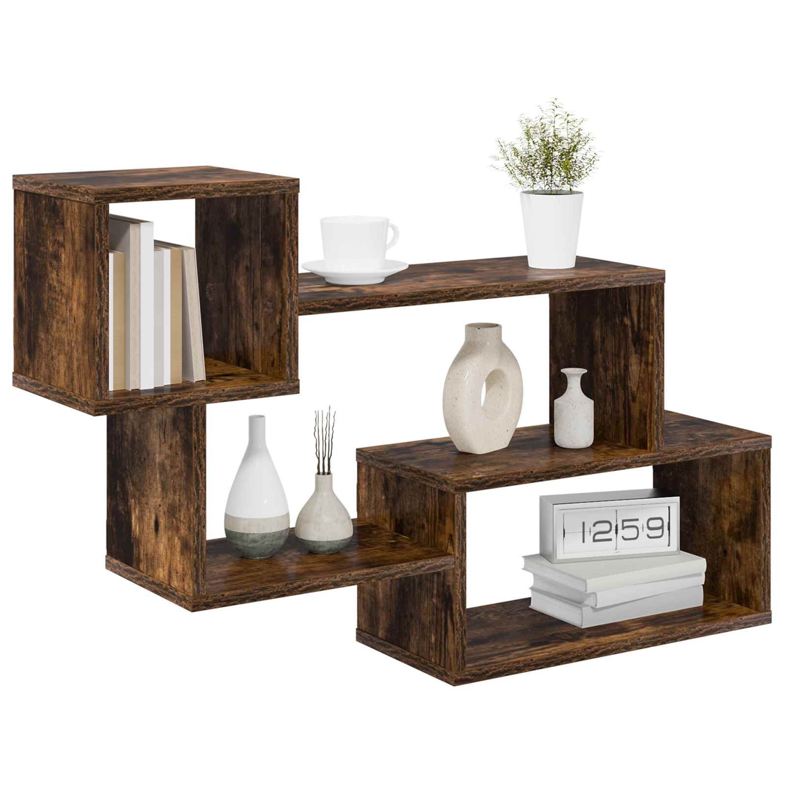 Schwebendes Regal Wandhalterung Braun 87 x 20 x 55 cm