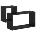 Wandregal Wandhalterung Schwarz 55 x 15 x 35 cm Holzwerkstoff