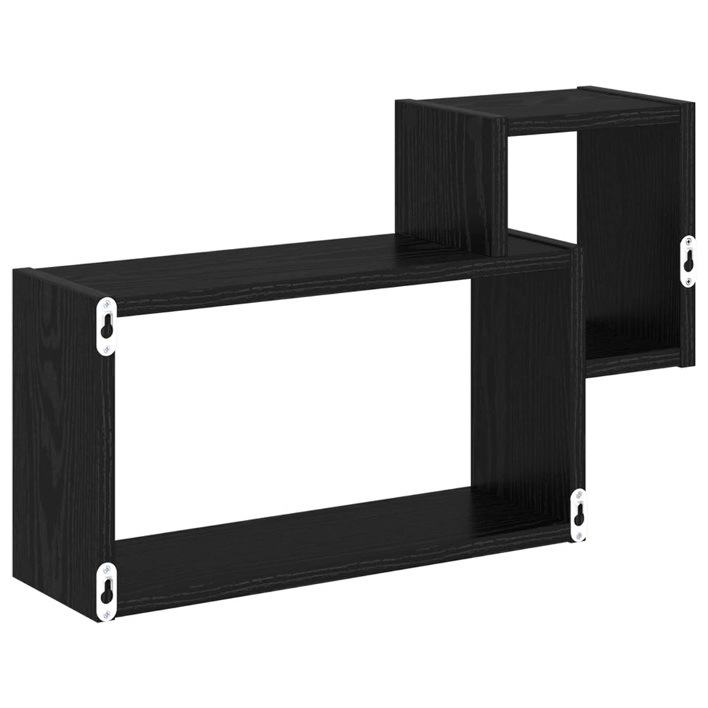 Wandregal Wandhalterung Schwarz 55 x 15 x 35 cm Holzwerkstoff