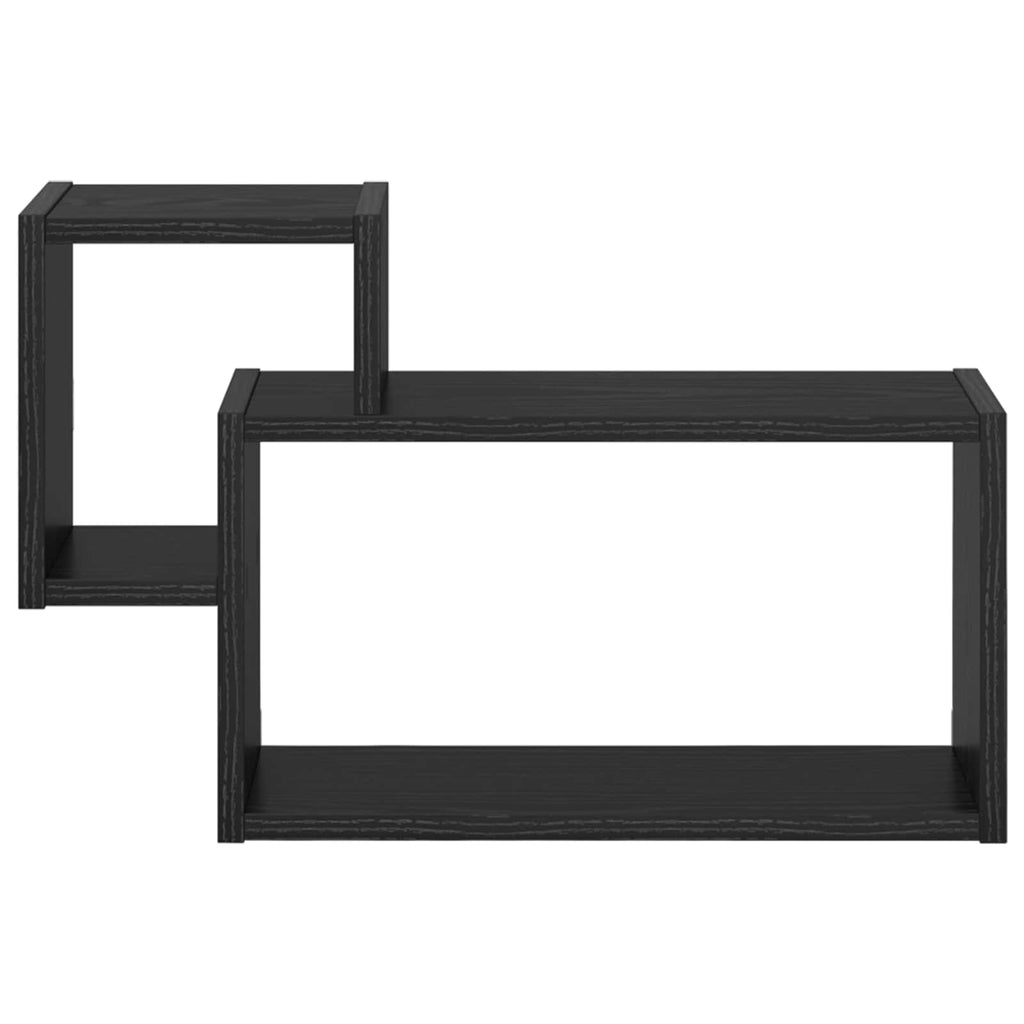 Wandregal Wandhalterung Schwarz 55 x 15 x 35 cm Holzwerkstoff