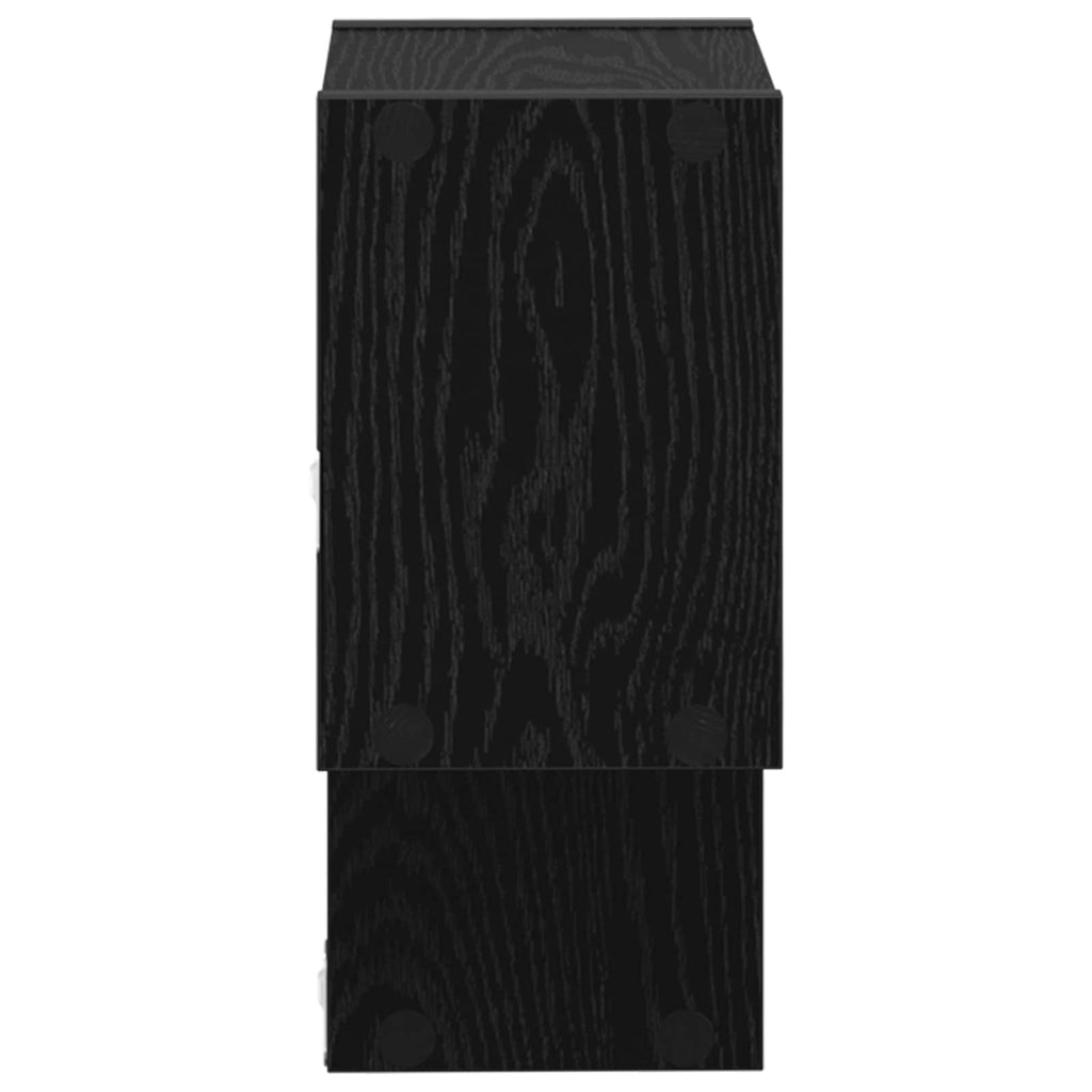 Wandregal Wandhalterung Schwarz 55 x 15 x 35 cm Holzwerkstoff