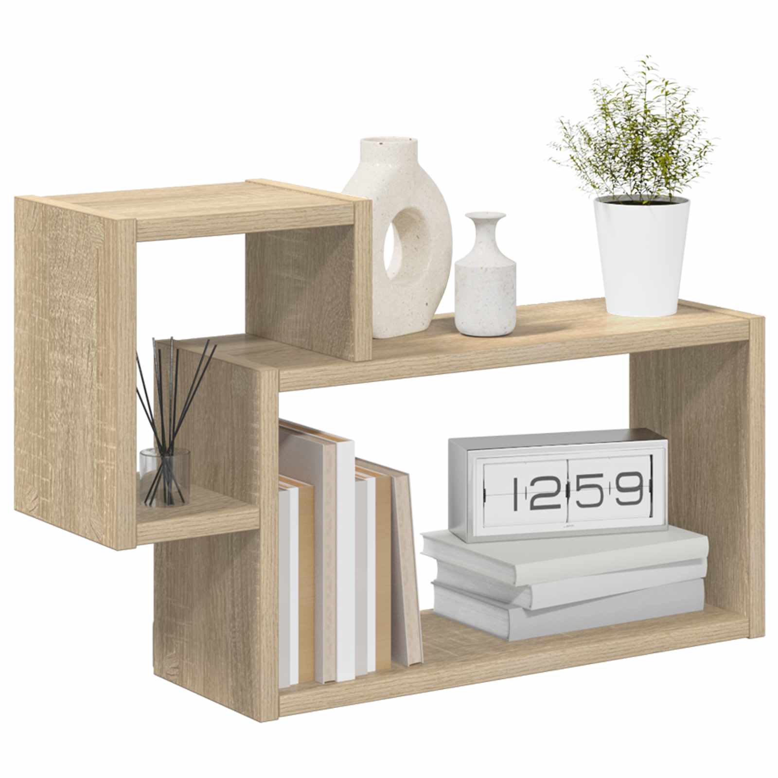 Wandregal Wandhalterung Braun 55 x 15 x 35 cm Holzwerkstoff