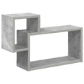 Wandregal Wandhalterung Grau 55 x 15 x 35 cm Holzwerkstoff