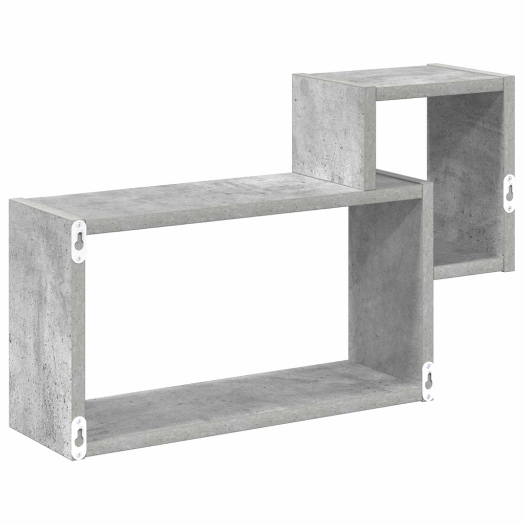 Wandregal Wandhalterung Grau 55 x 15 x 35 cm Holzwerkstoff