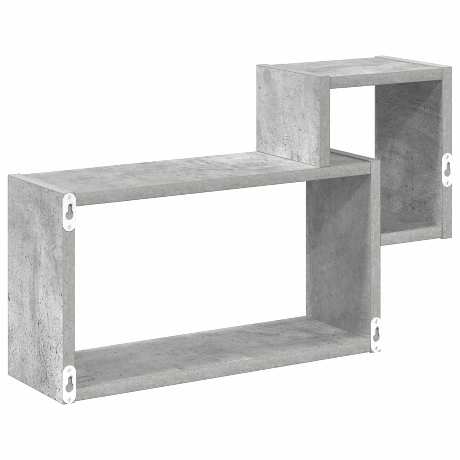 Wandregal Wandhalterung Grau 55 x 15 x 35 cm Holzwerkstoff