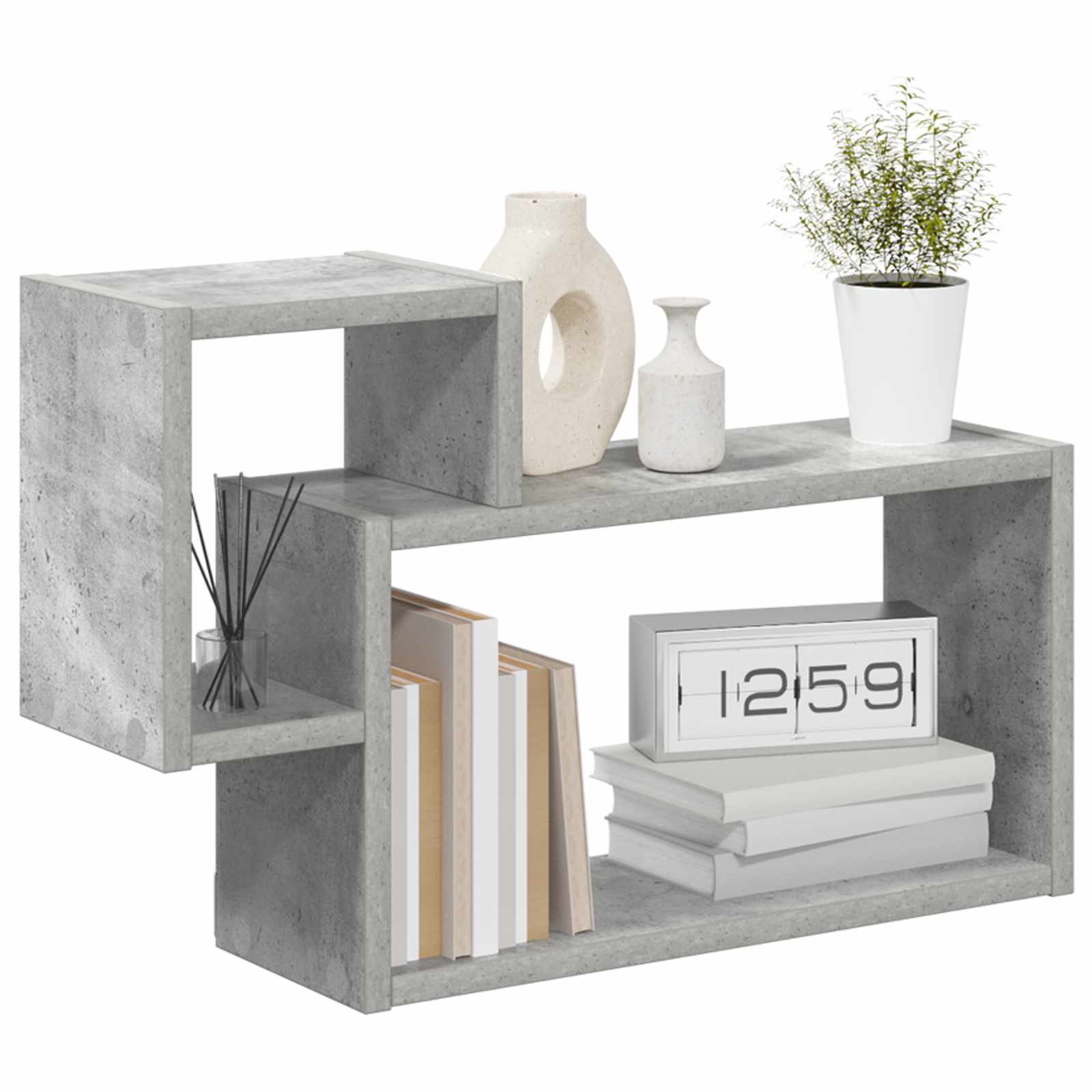 Wandregal Wandhalterung Grau 55 x 15 x 35 cm Holzwerkstoff