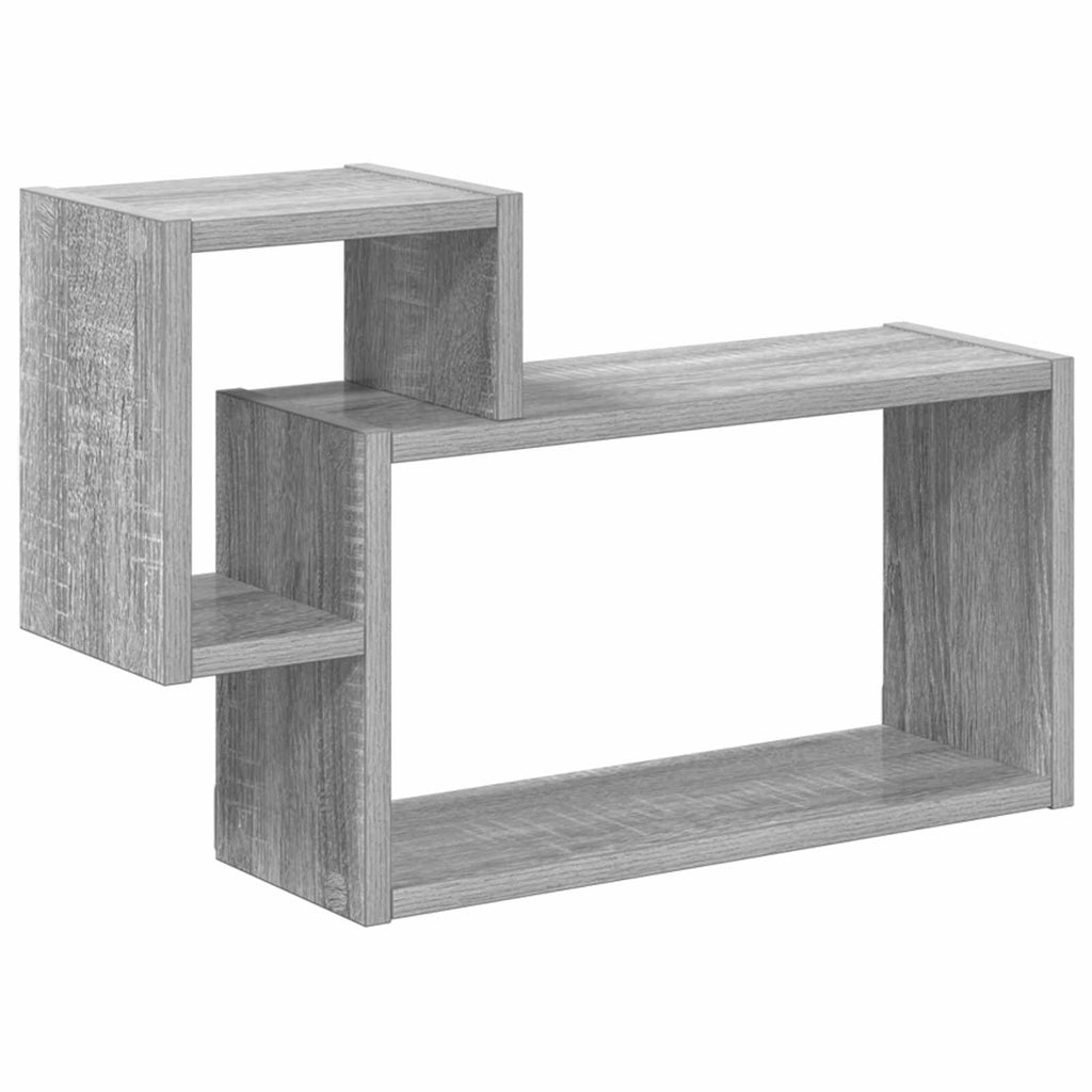 Wandregal Wandhalterung Grau 55 x 15 x 35 cm Holzwerkstoff