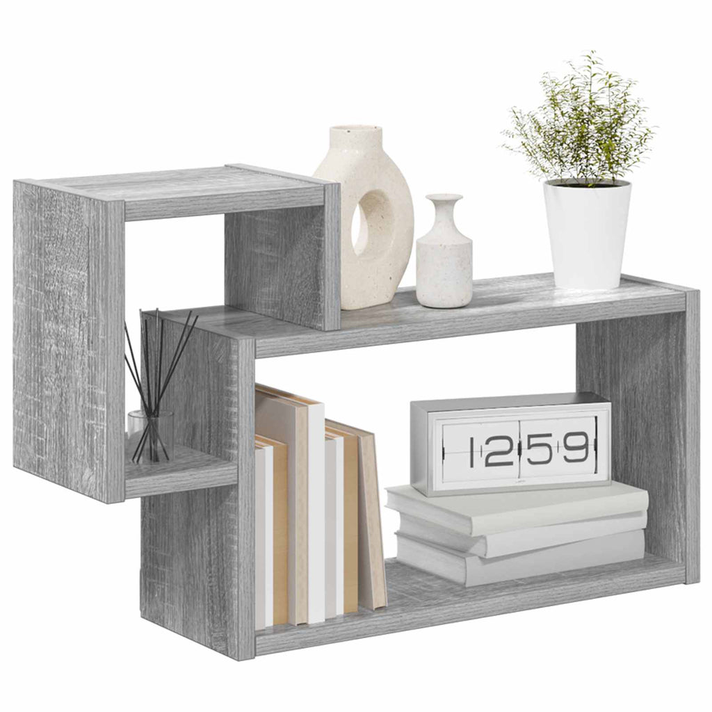 Wandregal Wandhalterung Grau 55 x 15 x 35 cm Holzwerkstoff