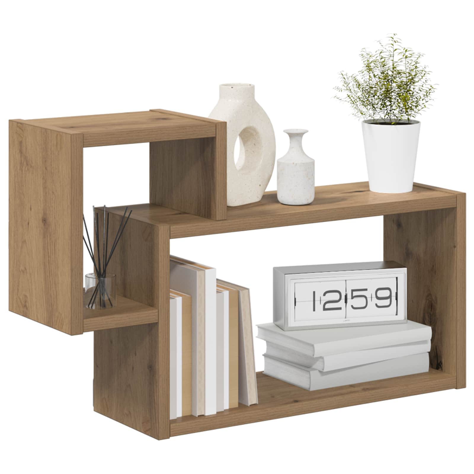 Wandregal Wandhalterung Braun 55 x 15 x 35 cm Holzwerkstoff