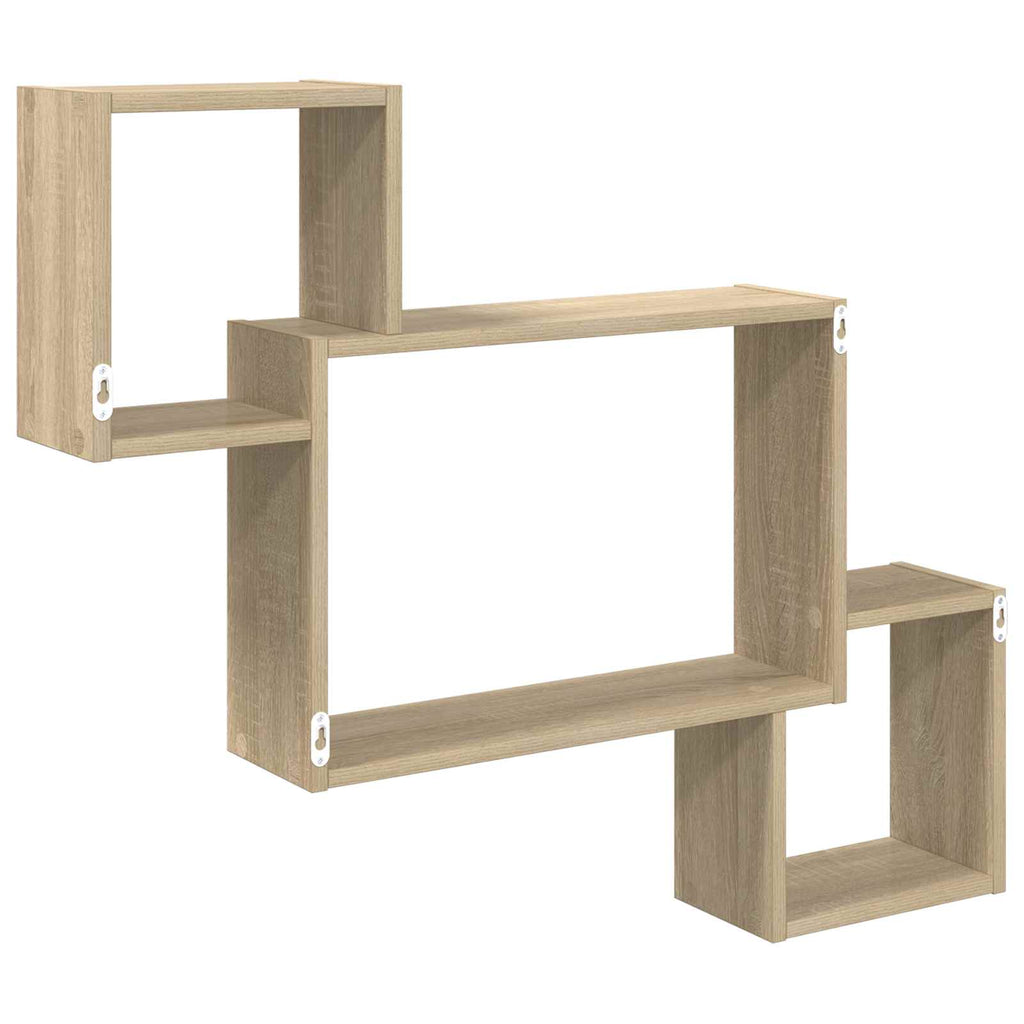 Wandregal Wandhalterung Braun 91,5 x 15 x 76 cm Holzwerkstoff