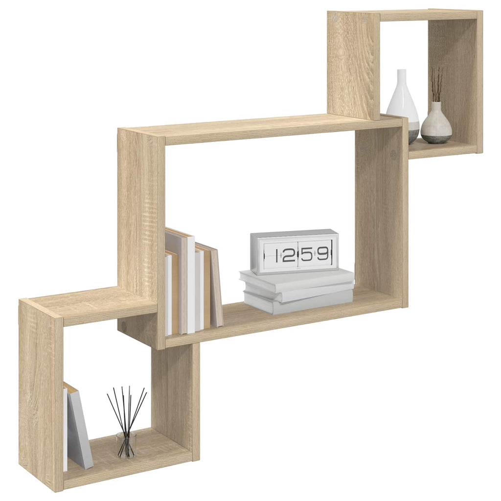 Wandregal Wandhalterung Braun 91,5 x 15 x 76 cm Holzwerkstoff