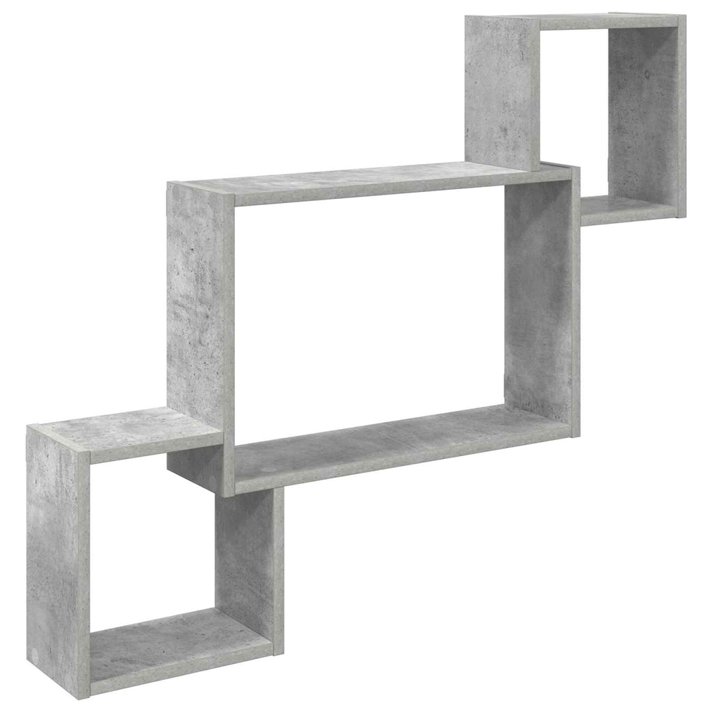 Wandregal Wandhalterung Grau 91,5 x 15 x 76 cm Holzwerkstoff
