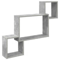 Wandregal Wandhalterung Grau 91,5 x 15 x 76 cm Holzwerkstoff