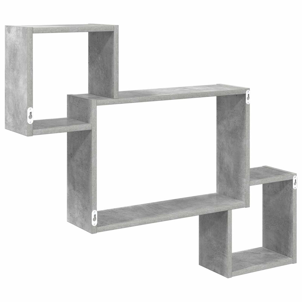 Wandregal Wandhalterung Grau 91,5 x 15 x 76 cm Holzwerkstoff
