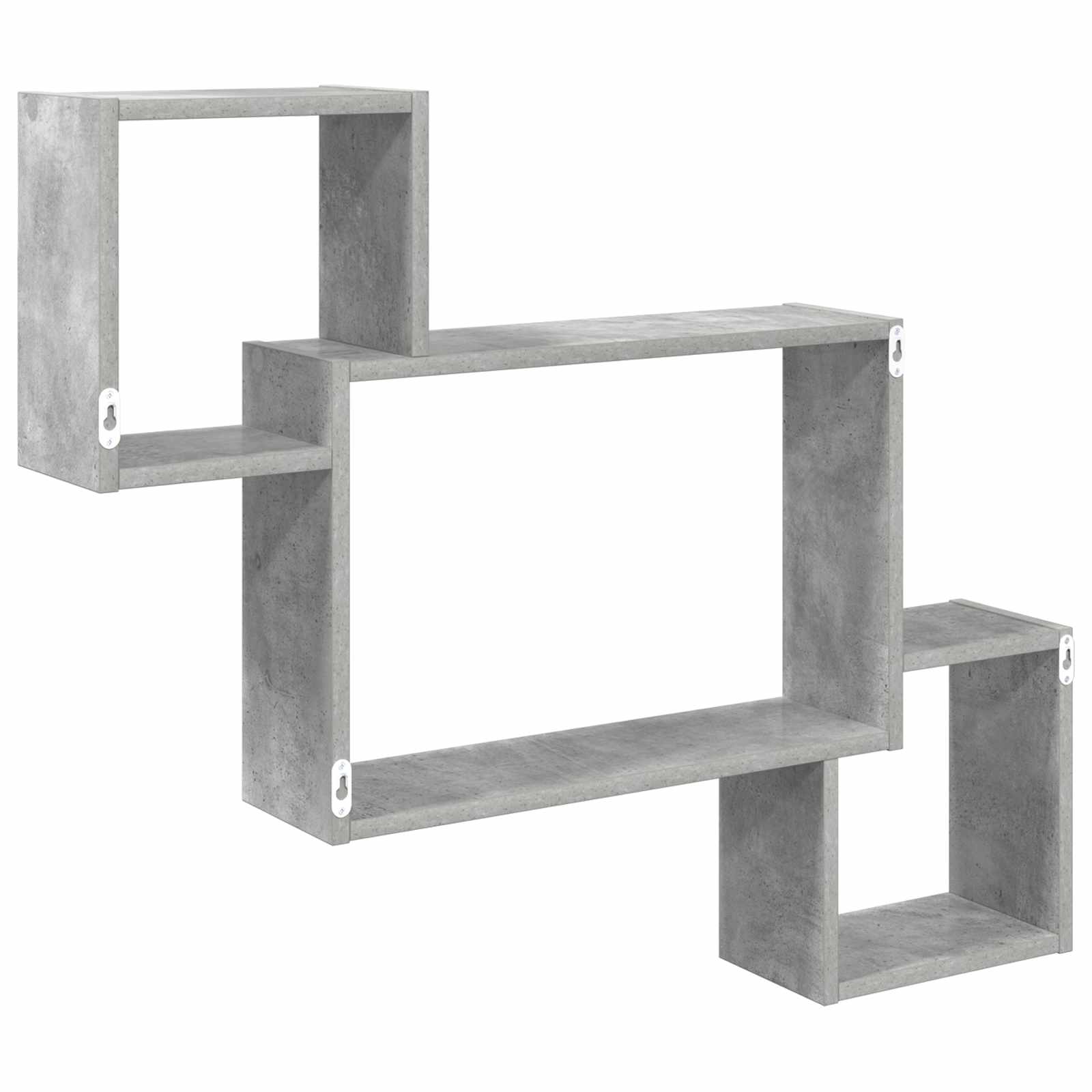 Wandregal Wandhalterung Grau 91,5 x 15 x 76 cm Holzwerkstoff