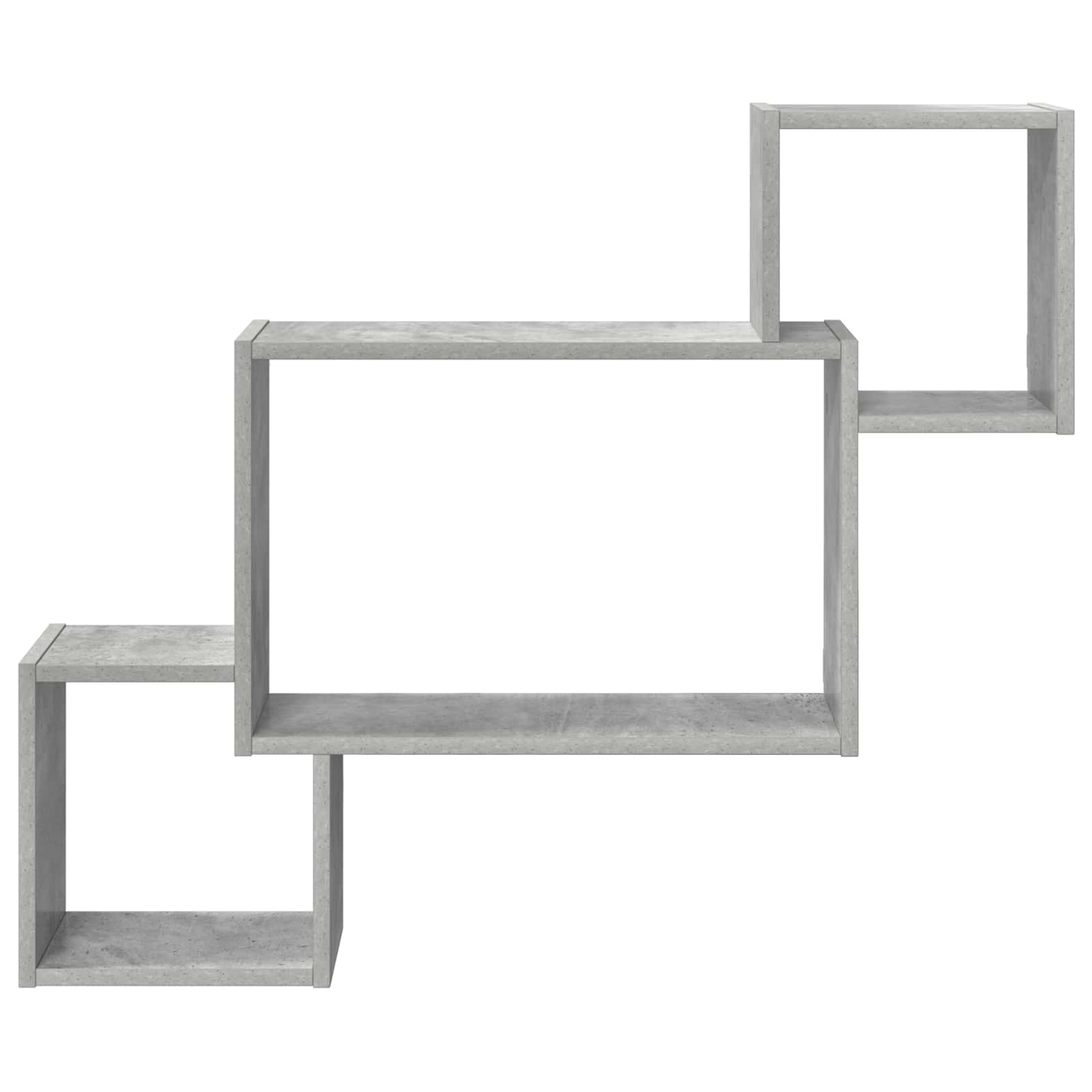 Wandregal Wandhalterung Grau 91,5 x 15 x 76 cm Holzwerkstoff
