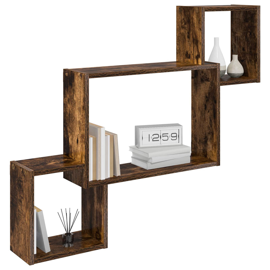 Wandregal Wandhalterung Braun 91,5 x 15 x 76 cm Holzwerkstoff
