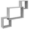Wandregal Wandhalterung Grau 91,5 x 15 x 76 cm Holzwerkstoff