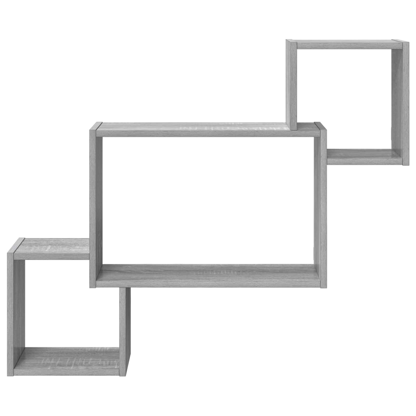 Wandregal Wandhalterung Grau 91,5 x 15 x 76 cm Holzwerkstoff