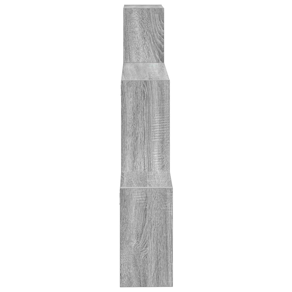 Wandregal Wandhalterung Grau 91,5 x 15 x 76 cm Holzwerkstoff