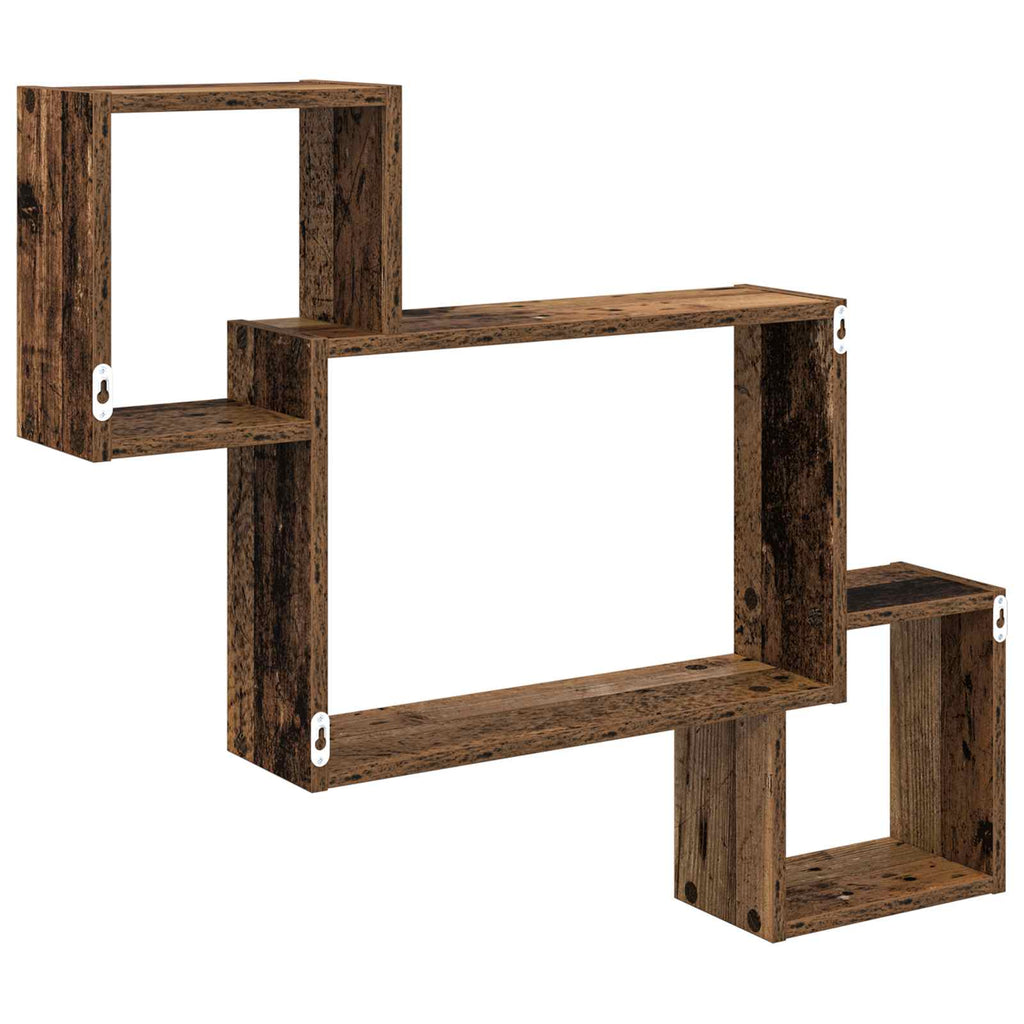 Wandregal Wandhalterung Braun 91,5 x 15 x 76 cm Holzwerkstoff