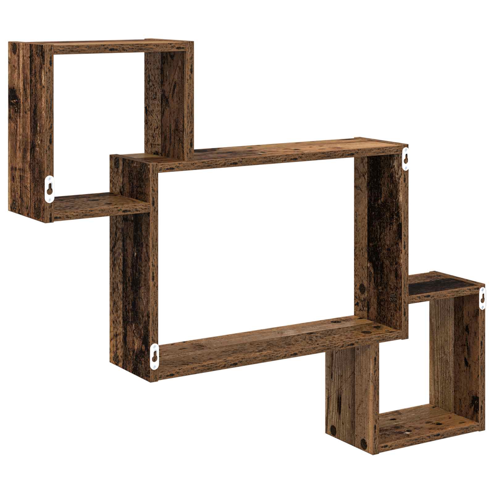 Wandregal Wandhalterung Braun 91,5 x 15 x 76 cm Holzwerkstoff