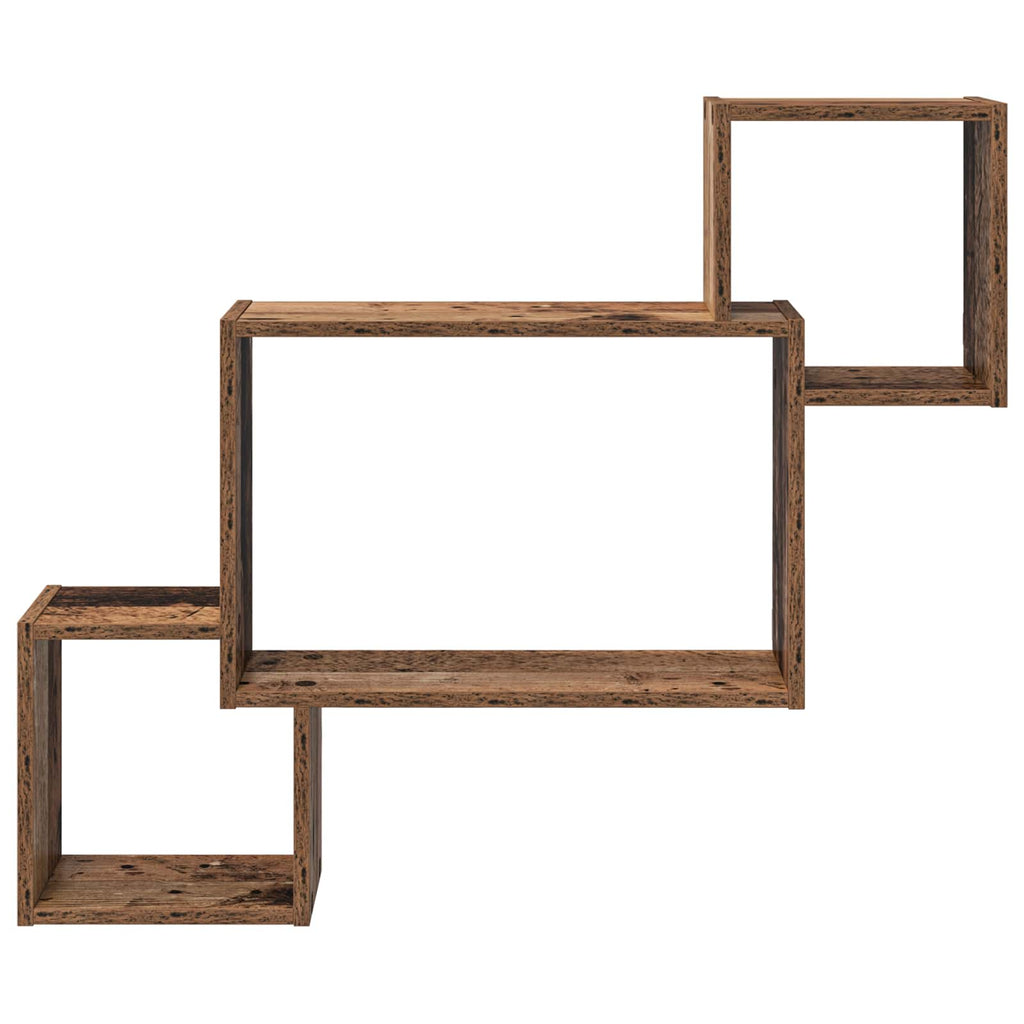 Wandregal Wandhalterung Braun 91,5 x 15 x 76 cm Holzwerkstoff