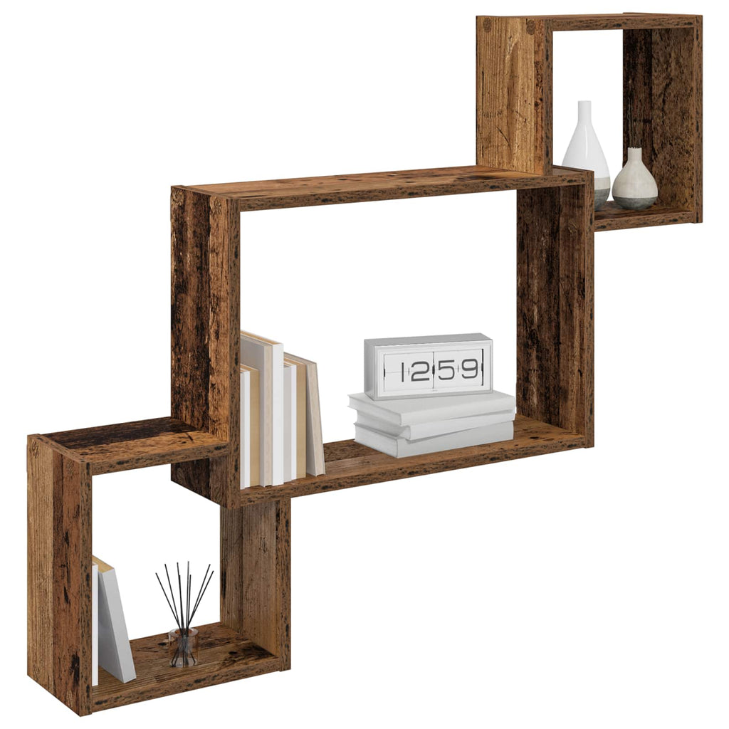 Wandregal Wandhalterung Braun 91,5 x 15 x 76 cm Holzwerkstoff