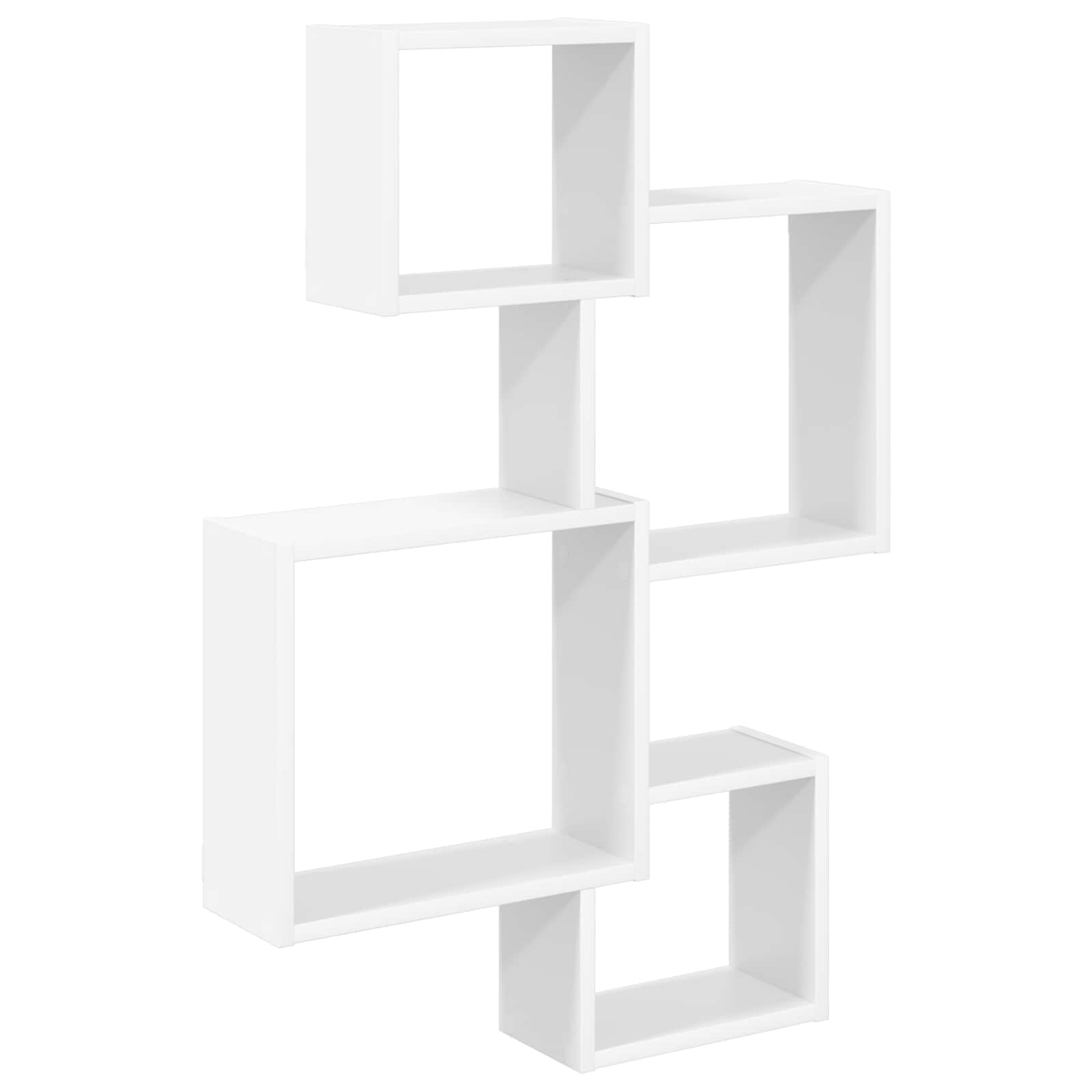 Wandwürfelregale Wandhalterung Weiß 64 x 13,5 x 91,5 cm