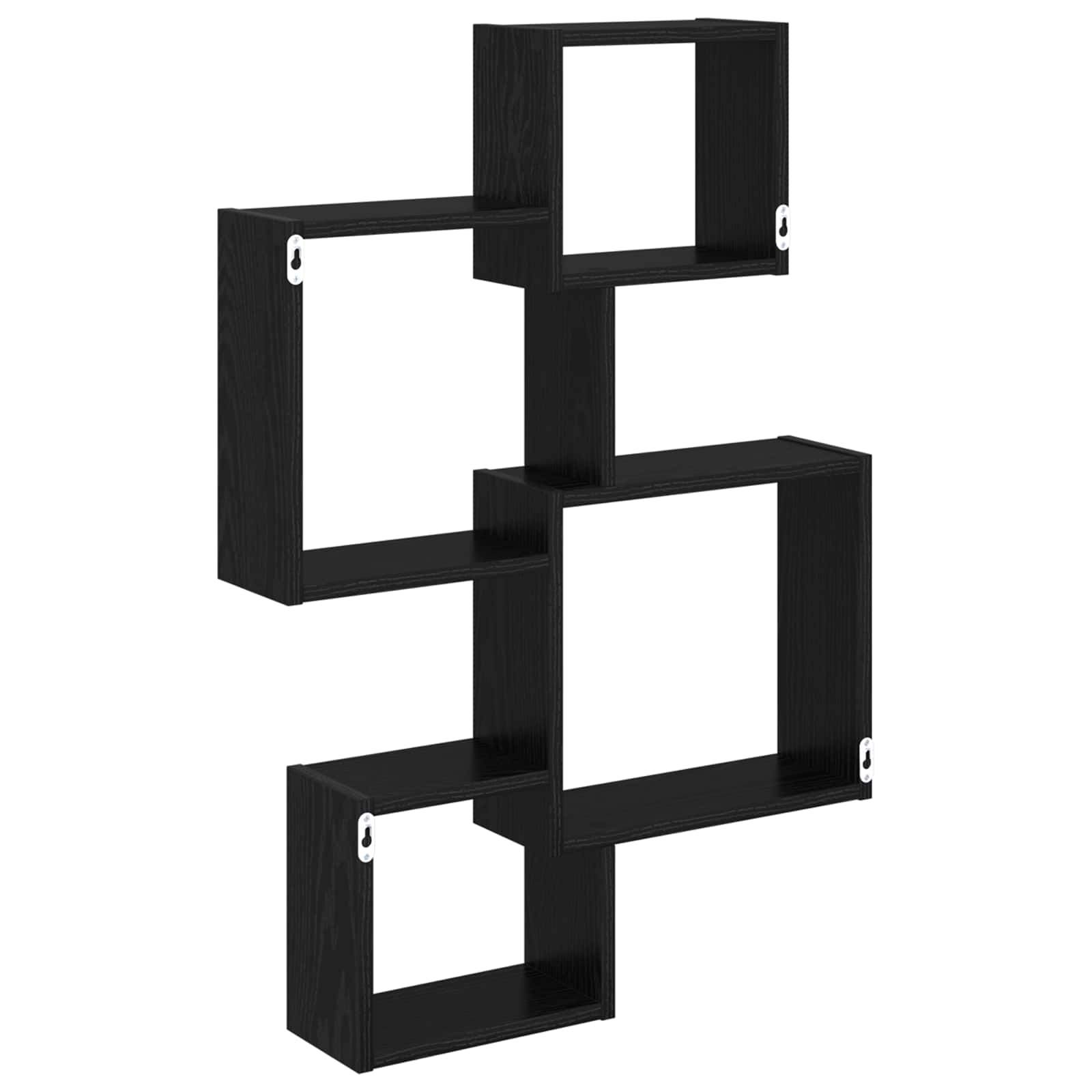 Wandwürfelregale Wandhalterung Schwarz 64 x 13,5 x 91,5 cm