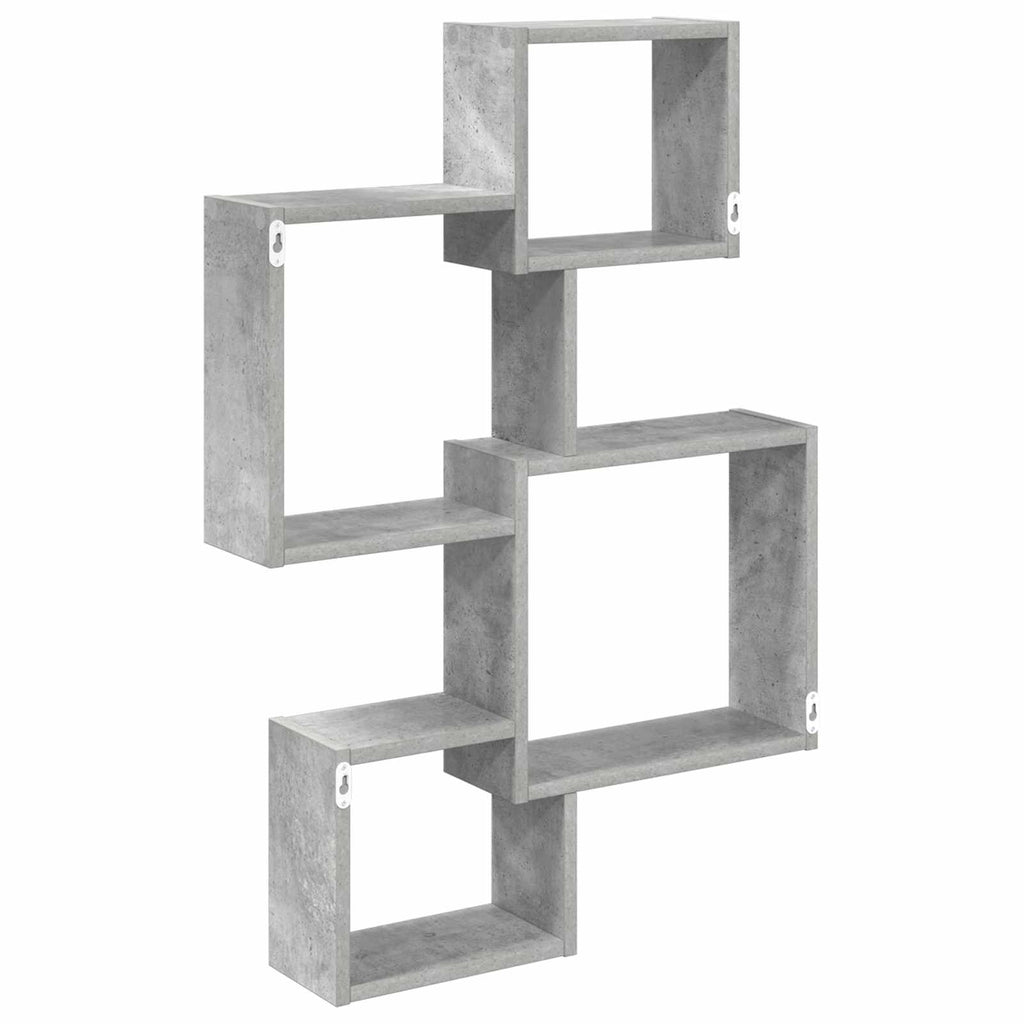 Wandwürfelregale Wandhalterung Grau 64 x 13,5 x 91,5 cm