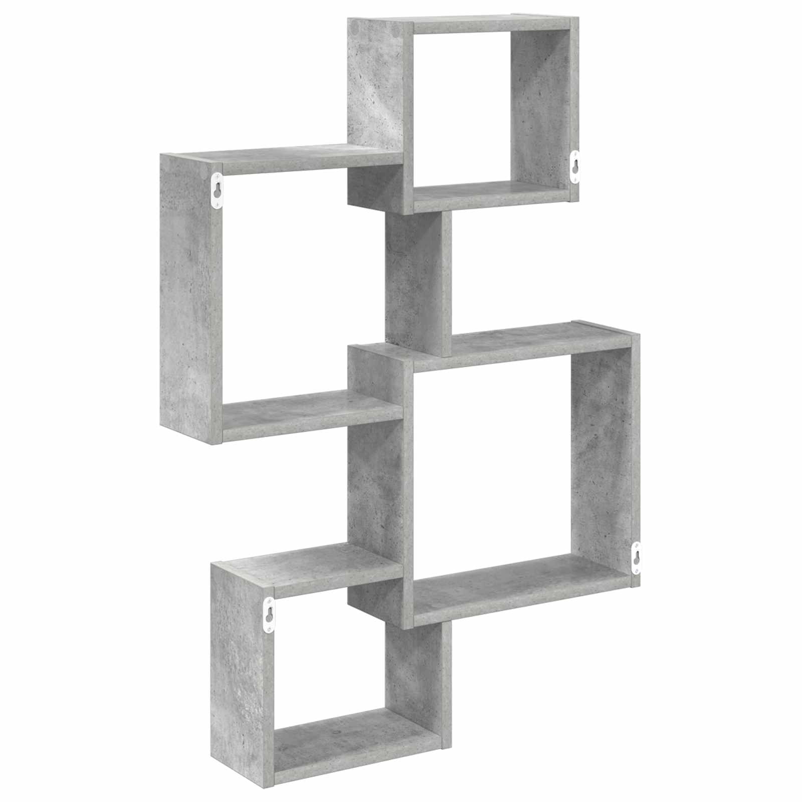 Wandwürfelregale Wandhalterung Grau 64 x 13,5 x 91,5 cm